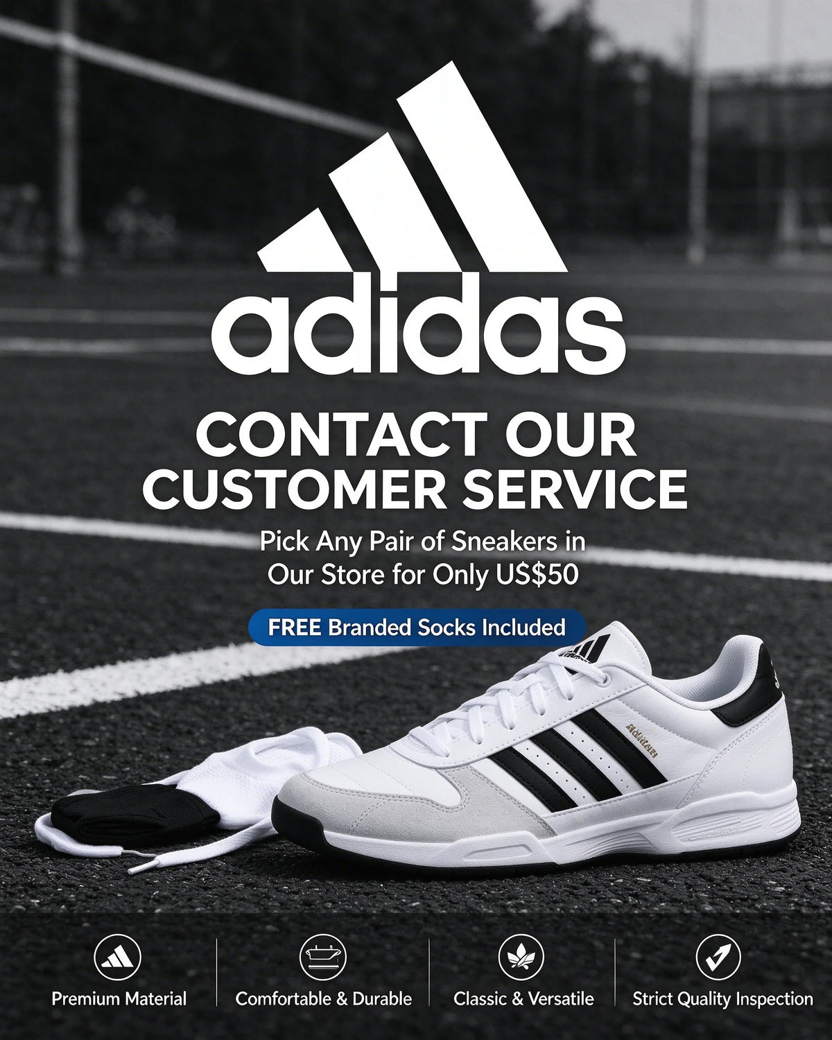 adidas VL COURT 2.0, comode scarpe da ginnastica basse, modello unisex, colore verde, codice JH5077.
