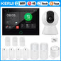 KERUI NUOVO Allarme domestico wireless 4G + WiFi con ampio touch screen IPS da 7 pollici Sistema di allarme intelligente Tuya con sensore di movimento per la casa