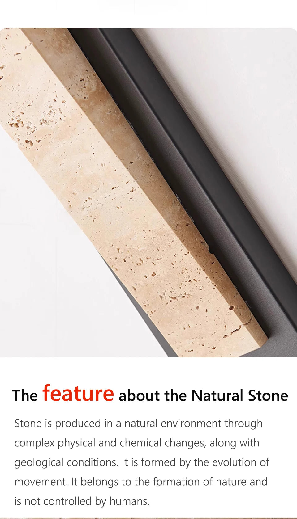 Lampada da Parete per Esterni in Pietra Naturale IP65 Resistente alle Intemperie, Illuminazione Impermeabile per Giardino, Portico, Balcone, Villa e Patio