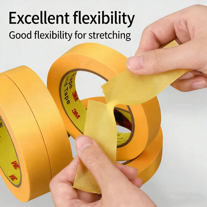 Nastro Adesivo 3M 244 Senza Tracce, Strappabile a Mano, per Verniciatura Auto, Modellismo, Arte, Studenti, Adesivo Monofacciale Resistente alle Alte Temperature