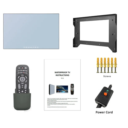 Souria Specchio Intelligente Android con Touchscreen da 22 Pollici, Televisore LED per Bagno e SPA, FHD, Sintonizzatore DTV, DVB, Cucina