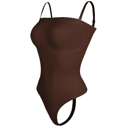 Body senza spalline donna perizoma Shapewear Tummy Control Body Shaper Off spalla top un pezzo vita Trainer intimo Skinny