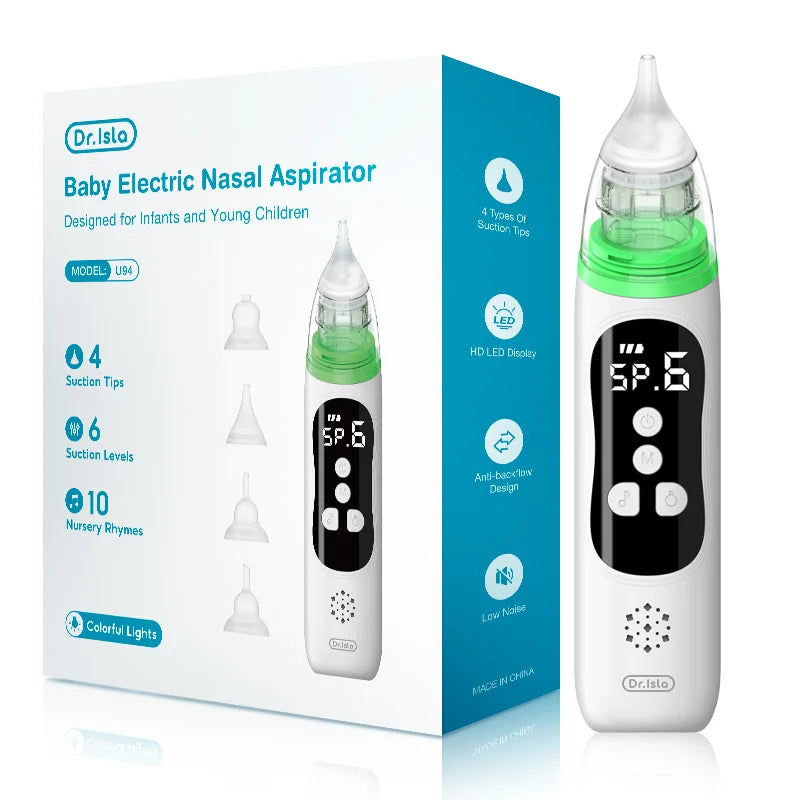 MAMIJOY Elettrico Assorbitore Nasale Silenzioso Bambino Ostacolo Rinite Cleaner Aspiratore Nasale Muco Nasale Strumento di Pulizia Per Il Neonato