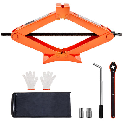 SucceBuy Scissor Jack 2.5 Ton Scissor Car Jack 3.7 "-17.1" Gamma di sollevamento Scissor Lift Jack Portatile Pneumatico per Auto Camion SUV