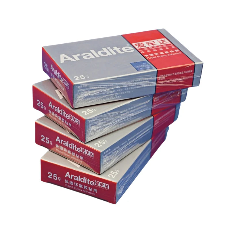 Colla Epossidica Araldite 5 Min, Adesivo a Rapida Asciugatura, Forte Tenuta, Impermeabile per Riparazione di Metallo, Ceramica, Vetro e Gioielli, 25g 60g