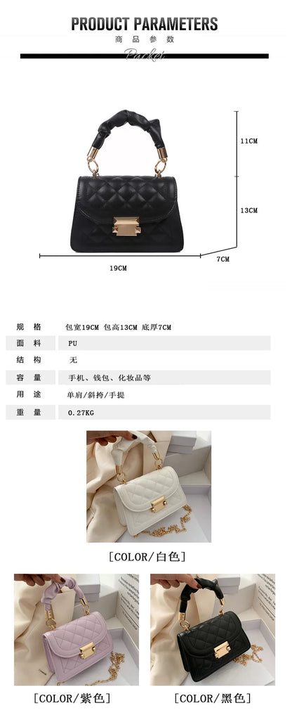 Borse a tracolla in pelle PU da donna piccola borsa a tracolla Designer femminile 2024 nuova catena di moda borsa a tracolla romboidale mini borsa da donna