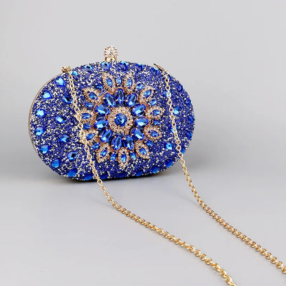 Diamond Crystal Women Make Up Cosmetic Evening Shoulder Messenger pochette borsa per telefono borsa dorata argentea rossa rosa nera