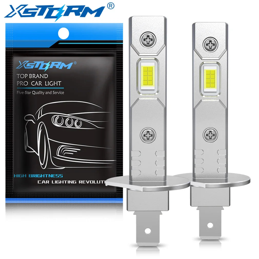 XSTORM H1 H3 Lampadina per fari a LED Mini 50W 20000LM CSP per fari per auto Fanless Luce Auto Diodo Fendinebbia 12V 6000K Automobile