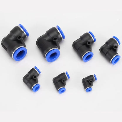 10PCS Raccordo rapido pneumatico PV Gomito da 90 gradi in plastica 4mm 6mm 8mm 10mm Parti dell'aria Tubo Push In Water Connettore rapido