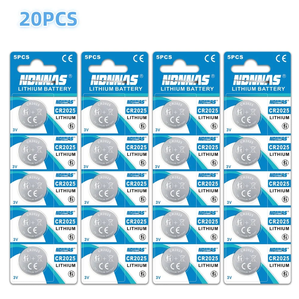 5-50 pz. Batterie a bottone al litio 3V CR2025 DL2025 2025, batterie piatte per chiavi auto/portachiavi Audi, Mercedes, Nissan, bilance, giocattoli, ecc.
