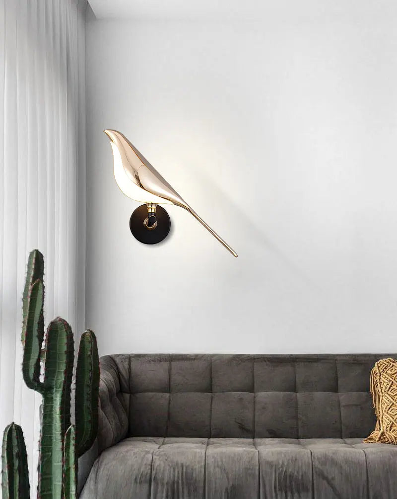Lampade da Parete LED Girevoli a Forma di Uccello Magpie con Spina EU/US per Comodino, Camera da Letto, Lampade da Parete Nordiche, Applique per Cucina e Sala da Pranzo