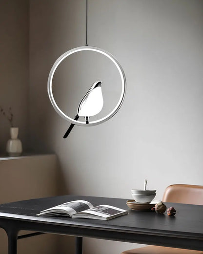 Lampade a sospensione a LED per uccelli gazza girevoli per interni per sala da pranzo AC85-265V Lampade a sospensione per camera da letto sospese con cavo da 1,5 m