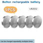 Batteria al Litio Ricaricabile LIR2032 LIR2025 LIR2016, Sostitutiva per Pile a Bottone CR2032 CR2025 CR2016 per Orologi
