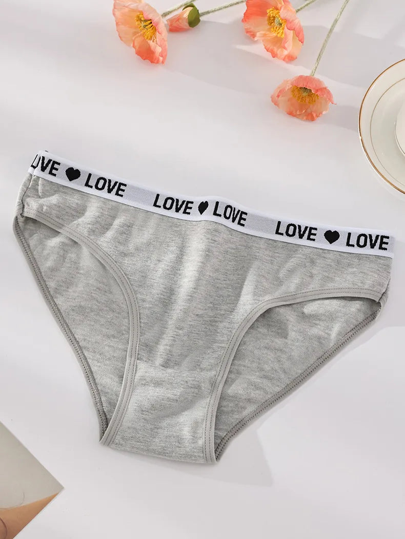 7 Pz/set Mutandine di Cotone da Donna Sexy Mutande a Righe Morbide Lettera Carina Slip per Ragazze Femminile Traspirante Stretch Lingerie XS-XL