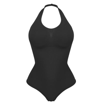 Body modellante da donna con controllo addominale, scollo all'americana, imbottito, modellante, senza schiena, copertura totale, intimo.