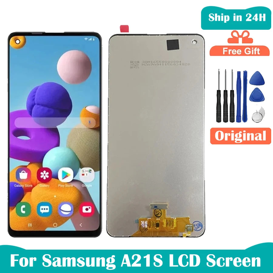 Display LCD con Touch Screen e Cornice per Samsung A21S SM-A217FN/DS