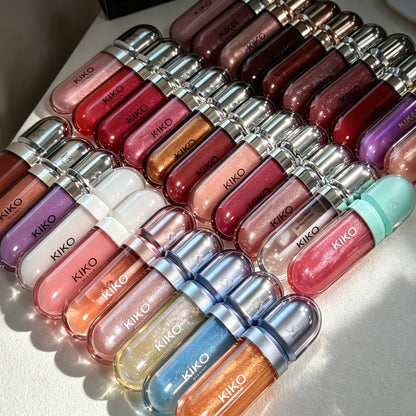 KIKO Milano 3D Hydra Lip Gloss, il rossetto volumizzante che ha fatto il giro del web, trasparente, non si trasferisce, offre un effetto lucido e un aspetto a specchio, ideale per un trucco naturale e un look nude.