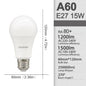 10 Pezzi Lampadine LED E27 B22 da 24W 20W 18W 15W 12W 10W 3W, AC 220V 110V 3000K 6000K, Lampada per Soggiorno e Casa