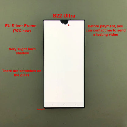Display Super AMOLED per Samsung Galaxy S22 Ultra LCD SM-S908 S908U S908E, Schermo Touch Digitizer di Ricambio con Difetti