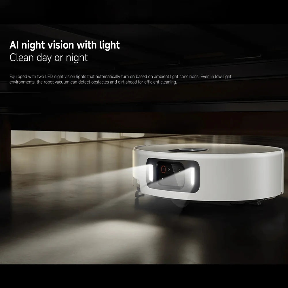 Versione Globale Xiaomi Robot Vacuum 5 Pro Video HD Chiamate Unidirezionali Aspirazione 20000Pa Aspirapolvere Anti-groviglio Senza Problemi Stazione Base Autopulente Mop Estensibile e Spazzola Laterale Controllo Intelligente
