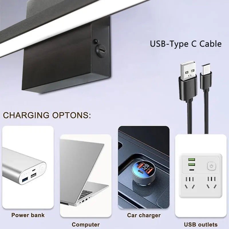 Lampada da parete ricaricabile con batteria da 6000 mAh, ideale per illuminare quadri, con interruttore dimmerabile e telecomando, lampade da parete senza fili.