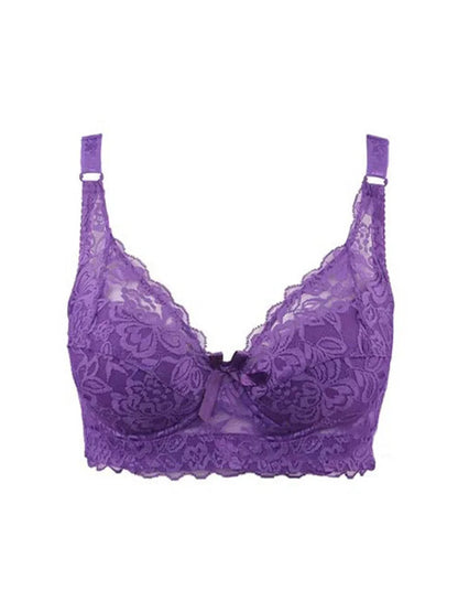 Reggiseno sottile a copertura totale, senza ferretto, regolabile, in pizzo, per taglie forti, copri seno, coppe B C D, reggiseno in pizzo taglie grandi 2028