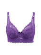 Reggiseno sottile a copertura totale, senza ferretto, regolabile, in pizzo, per taglie forti, copri seno, coppe B C D, reggiseno in pizzo taglie grandi 2028