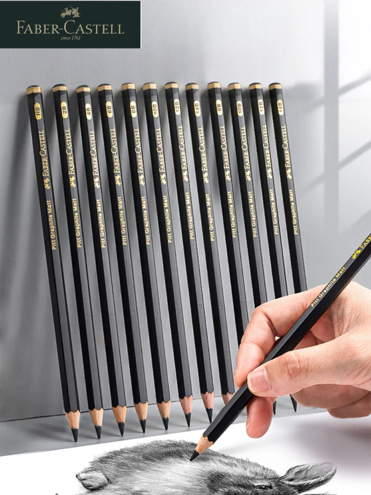 Faber-Castell 8/12pcs Set Matte Sketch Pencil Art Graphite per schizzo Black Lead Writing Drawing matite di grafite forniture