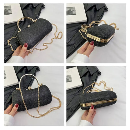 Borsa da sera da donna con perline da sposa Borsa da pranzo Borse a tracolla a catena Elegante pochette con strass Borsa da sera a forma di uovo