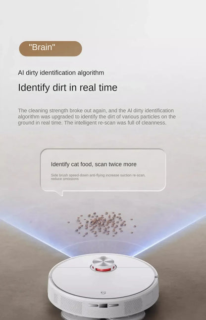 Nuovo robot aspirapolvere Xiaomi Mijia M30 Pro, potente e multifunzione, con funzione di taglio dei capelli integrata e sistema anti-groviglio.