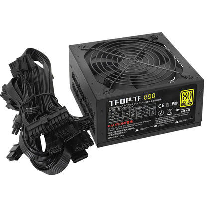 Alimentatore oro 850w 80 Plus 110V/220V Sorgente PC PFC attivo modulare completa per alimentatore per computer da gioco Alimentatore video