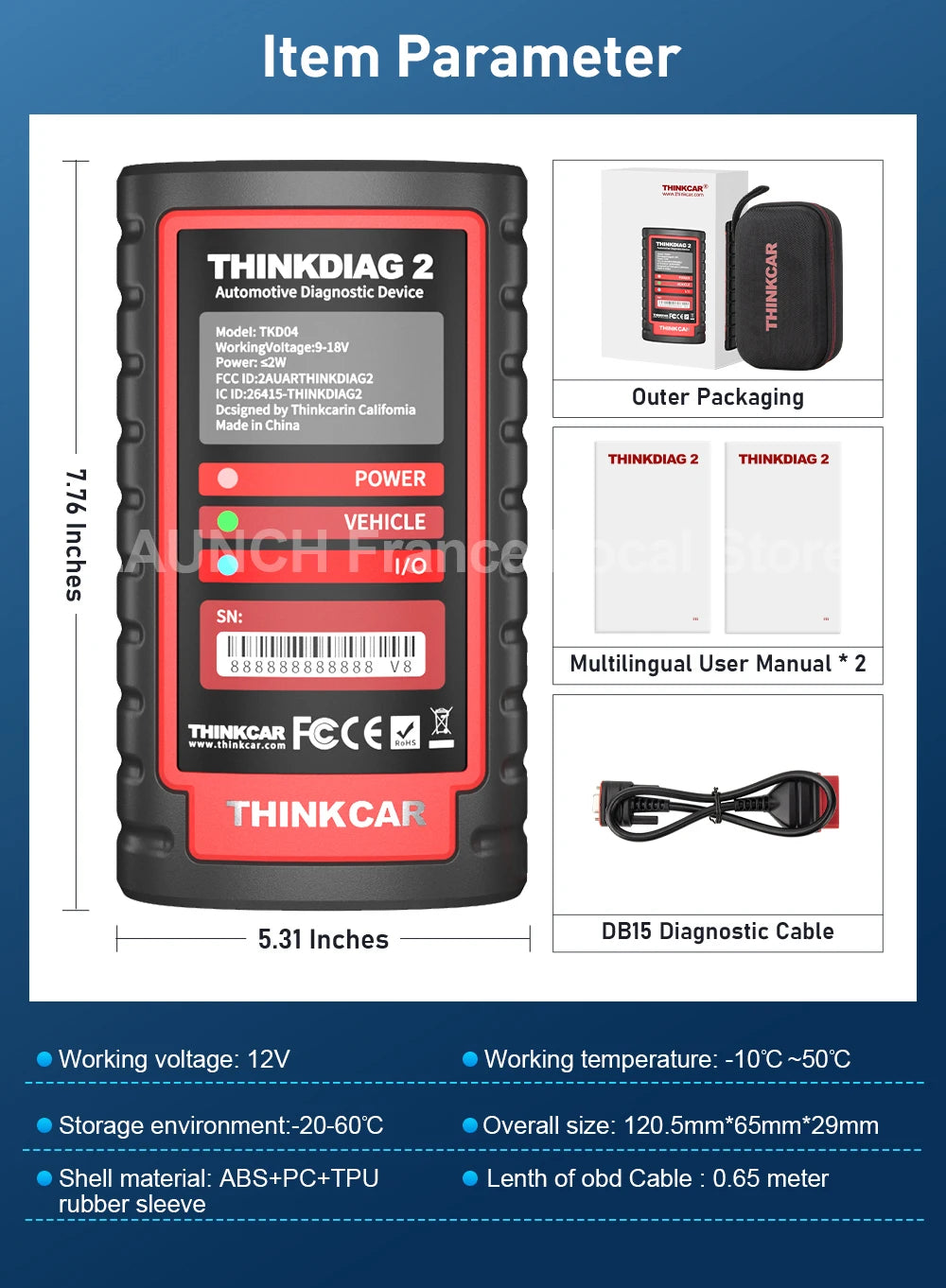 Thinkdiag 2 Ediag Plus Strumenti Diagnostici OBD2 con Protocollo CAN FD, Bluetooth, Codifica ECU, Test Attivo, Scanner OBD2 per Tutti i Sistemi
