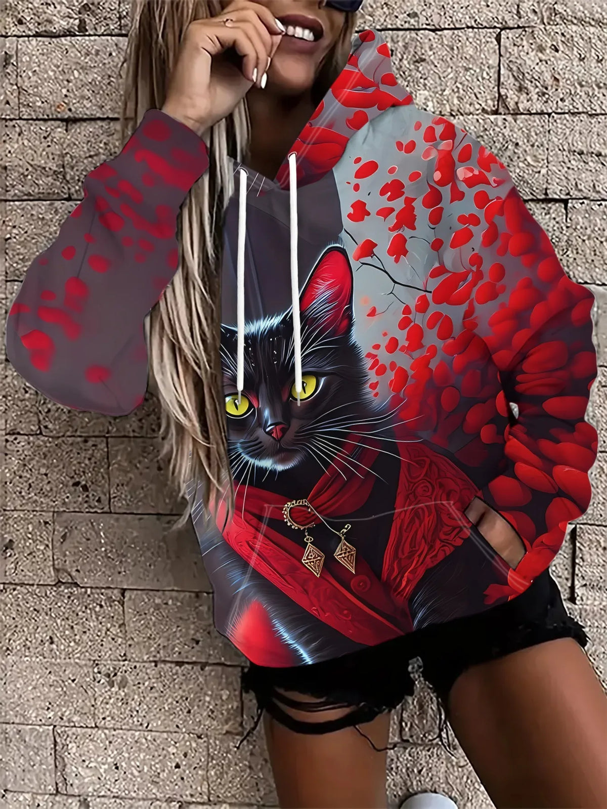 Felpe con cappuccio a tema Halloween, con stampa 3D di scheletro e teschio, abbigliamento casual da strada per donna, felpe ampie, felpe con cappuccio, top femminili, abbigliamento.