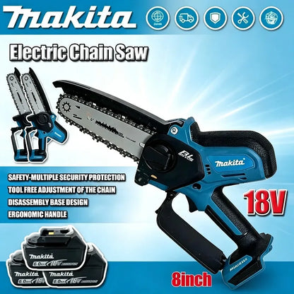 Motosega a Batteria Makita per Lavorazione del Legno, Piccola Sega Elettrica Portatile da 18V con Lama da 6 Pollici, Mini Motosega Portatile