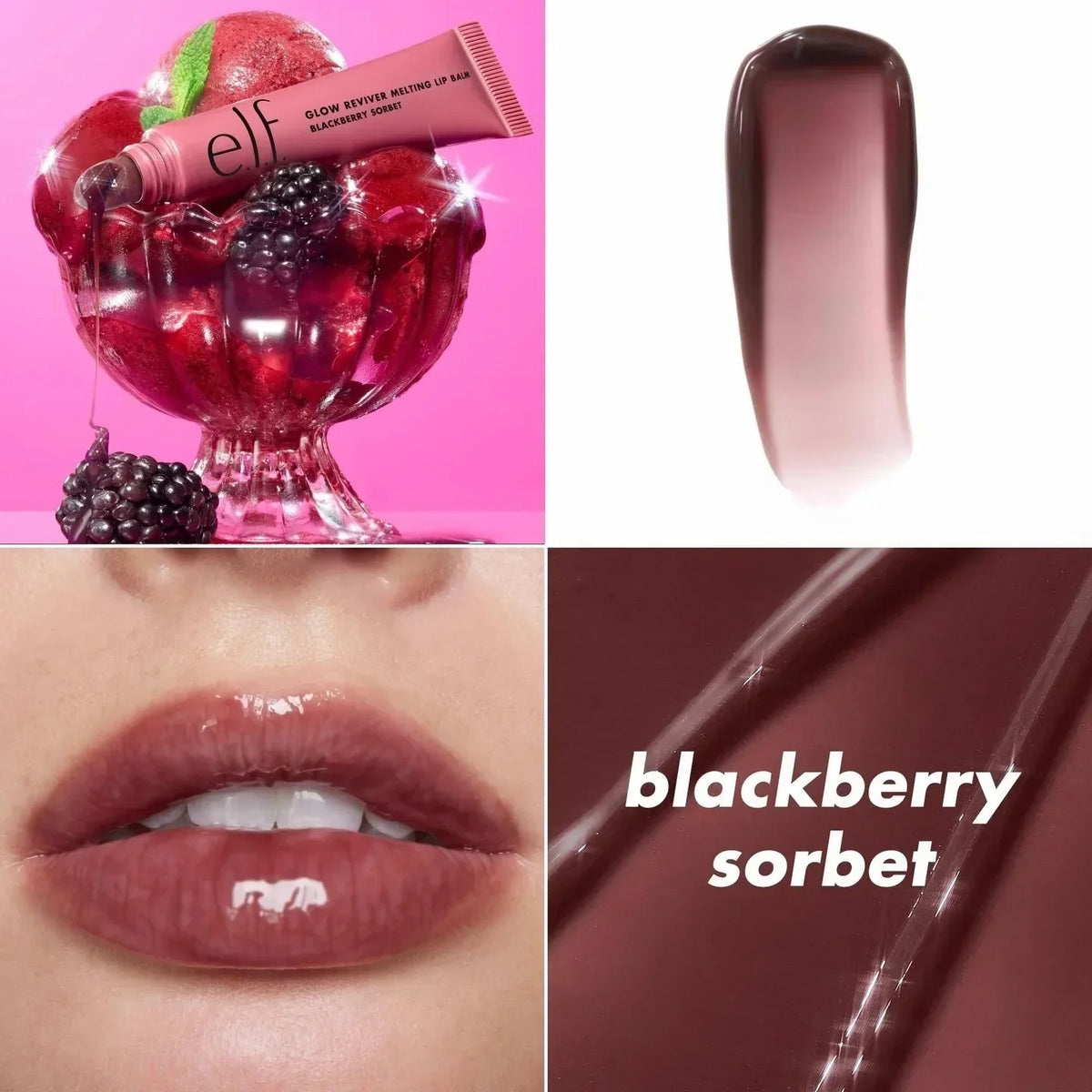 Set di lucidalabbra al gusto di frutta della marca Elf, con fragranze di menta e cioccolato, mango e anguria, balsamo labbra idratante a lunga tenuta, cosmetici per labbra.