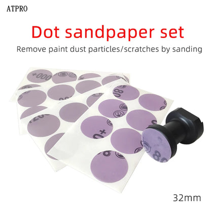 Set di carta vetrata autoadesiva da 32 mm levigatura fine per kit di strumenti per lucidatura a specchio per levigatura a secco di bellezza della vernice per auto