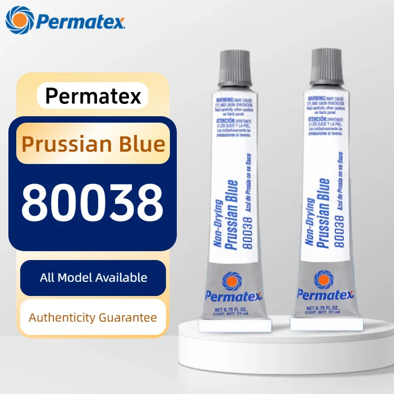 Permatex 80038 Prussian Blue Fitting Compound 0.75 oz Pasta Non Essiccante per Cuscinetti, Valvole, Ingranaggi, Utensili per Motori Automobilistici
