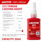 100% originale Loctite 243 242 222 262 263 270 271 277 290 Colla per viti 50ml Frenafiletti Colla anaerobica Fissatore per viti