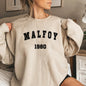 2025 Felpa Draco Malfoy Film Magico HP Wizard World Pullover Vintage Wizard School Retro Malfoy 1980 Felpe girocollo
