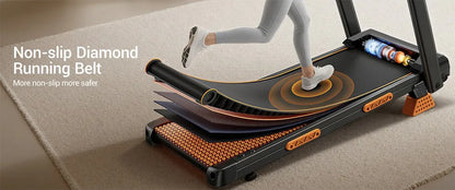ROBORE SF20 Treadmill Pieghevole per Casa con Inclinazione del 15%, Velocità di 12 km/h, Carico Massimo di 136 kg, Motore Silenzioso Brushless da 3.0HP, Nastro da Corsa 97×40 cm, Tripla Ammortizzazione, Cuscino a 7 Strati