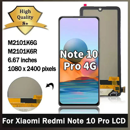 NUOVO Display M2101K6G per Xiaomi Redmi Note 10 Pro, Schermo LCD Touch Screen e Digitalizzatore, Parti di Assemblaggio per Redmi Note10Pro M2101K6G