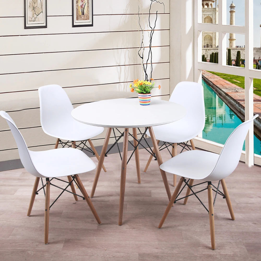 Tavolo rotondo moderno con piano bianco Tavolo da pranzo semplice per il tempo libero Tavolino nordico Tavolo da negoziazione Balcone tulipano (dimensioni: 70 cm)