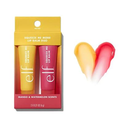Set Duo di Lucidalabbra al Gusto di Frutta Hot Elf 2 Pezzi, Balsamo Labbra Menta-Cioccolato-Mango-Anguria, Idratante a Lunga Durata, Cosmetici per Labbra