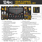 Kit di attrezzi per la riparazione auto di alta qualità, set di chiavi a bussola 1/2, 3/8, 1/4, set di utensili manuali per uso quotidiano, set di chiavi a bussola per riparazioni e manutenzione domestica, set di chiavi a cr