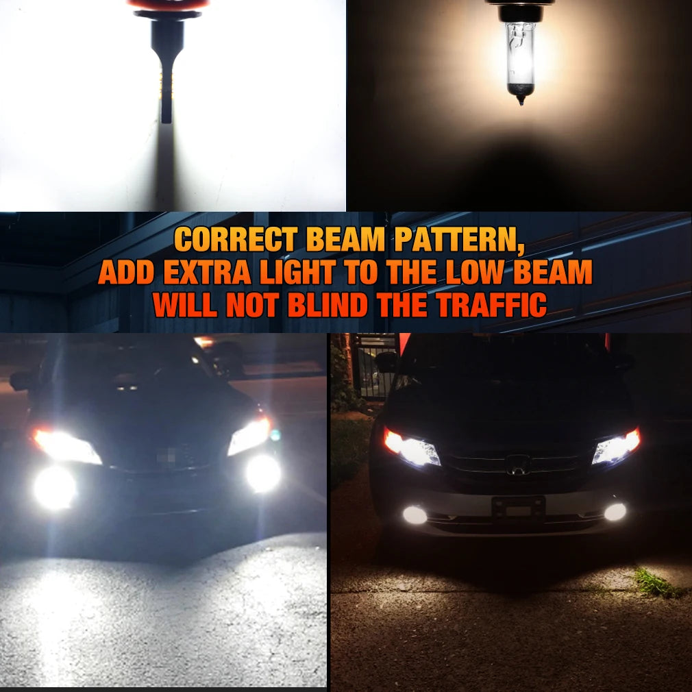 Fari Fendinebbia LED XSTORM H11 Canbus H4 H7 9005 9006, Luci LED per Auto 80W 30000LM HB3 HB4, Lampadine LED 6000k Luce Bianca