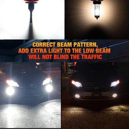 Fari Fendinebbia LED XSTORM H11 Canbus H4 H7 9005 9006, Luci LED per Auto 80W 30000LM HB3 HB4, Lampadine LED 6000k Luce Bianca