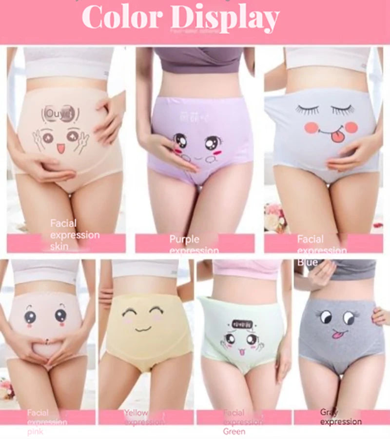 Mutandine di cotone per la biancheria intima di maternità incinta Mutandine vestiti per le donne incinte Slip di gravidanza Intimo di maternità a vita alta