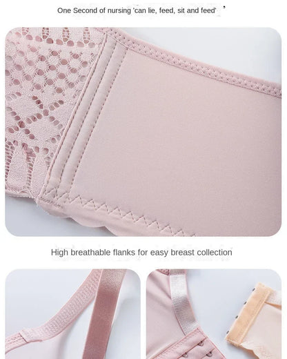 Reggiseno per allattamento premaman con bottone frontale Intimo raccolto regolabile Reggiseno per allattamento confortevole per l'allattamento di vestiti per donne incinte