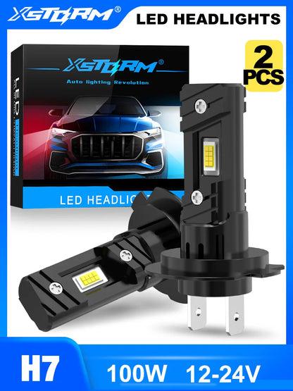XSTORM 2PCS H7 HA CONDOTTO LA Lampadina Del Faro 100W 20000LM CPS LED Canbus Auto Lampade 6500K HA CONDOTTO Le Luci Lampadina Per Auto 12V Camion Faro