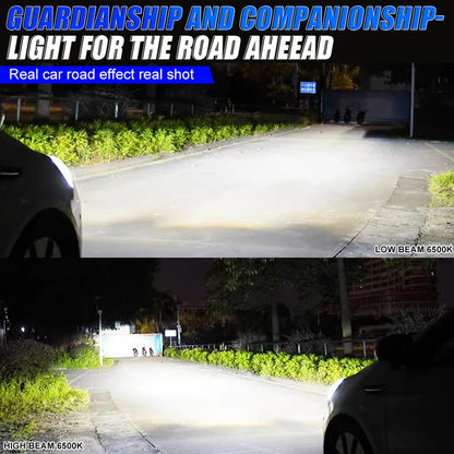 Fari LED H7 H4 da 8500W, CANBUS H8 H11 H1 9005 HB3 9006 HB4, Luci Mini Lampada 1:1, Fari Fendinebbia Wireless Plug&Play 6500K, 2 Pezzi